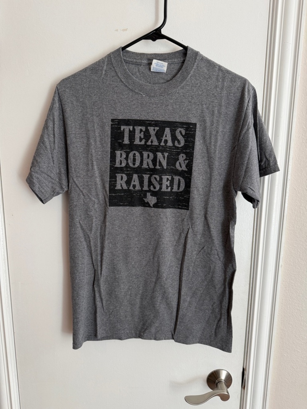 Port and Company Gray Texas Born & Raised Short Sleeve Tee